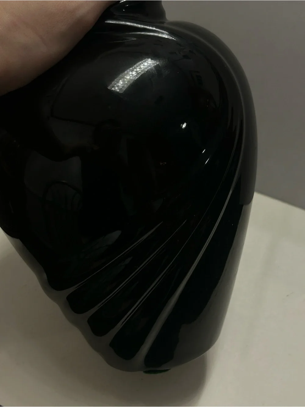 Haeger Black Vase Swirl Vintage Ceramic